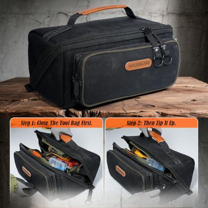WELKINLAND LayFlat Tool Pouch Organizer, 5-Pocket 13-Inch Small Tool Bag