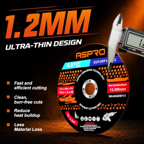 4 1/2 Cut Off Wheel for Metal 70 PCS, 2X Longer Life for Angle Grinder