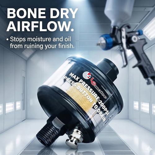 LE LEMATEC Inline Air Compressor Water Separator Moisture Trap & Dryer