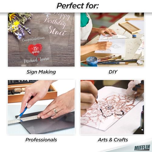 Flexible Clear Plastic Sheet (18x24 x 0.03 inch, 2 PK), ATR-Processed Transparent Plexiglass, Lightweight & Thin, Poster Frame Glass Replacement, General Household Use, Easy Cut - size: 18x24