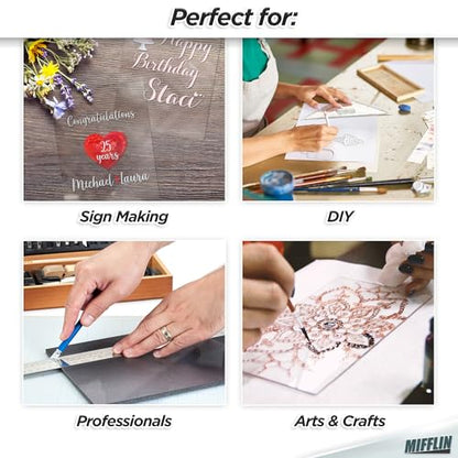 Flexible Clear Plastic Sheet (18x24 x 0.03 inch, 2 PK), ATR-Processed Transparent Plexiglass, Lightweight & Thin, Poster Frame Glass Replacement, General Household Use, Easy Cut - size: 18x24