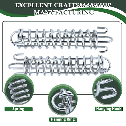 SHENGHUISS Shock Absorbing Spring 2 Pcs 304 Stainless Steel Spring for Porch Swing, Dog Leash, Hammock Chair, Punching Bag, Boat Mooring and Outdoor Gear ect