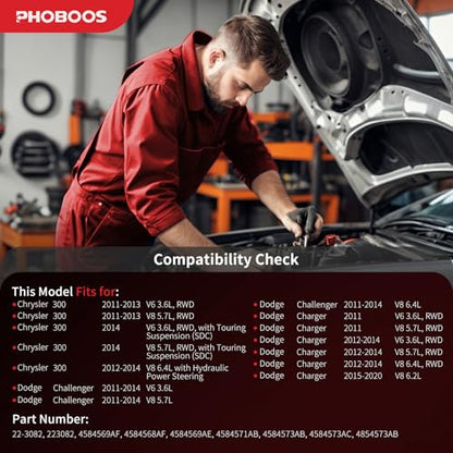 PHOBOOS Hydraulic Power Steering Rack and Pinion Fit for Chrysler & Dodge - size: 22-3082