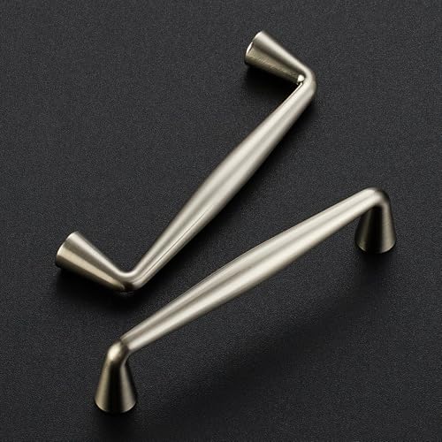 Ravinte Brushed Nickel Cabinet Handles Solid Handles,3-1/2 Inch,5 Pack - color: Brushed Nickel, size: 3-1/2 Inches Hole Center