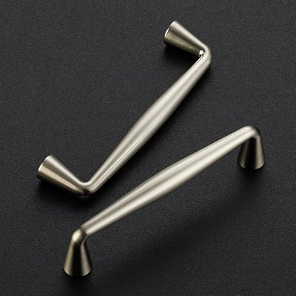 Ravinte Brushed Nickel Cabinet Handles Solid Handles,3-3/4 Inch,5 Pack - color: Brushed Nickel, size: 3-3/4 Inches Hole Center