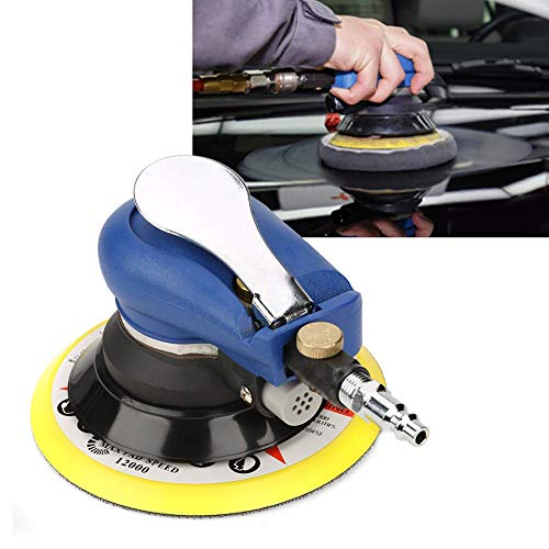 Hilitand Random Orbital Sander AT-980 6" Air Round Palm Sander Polisher Pneumatic Hand Sanding Tool for Polishing (6")