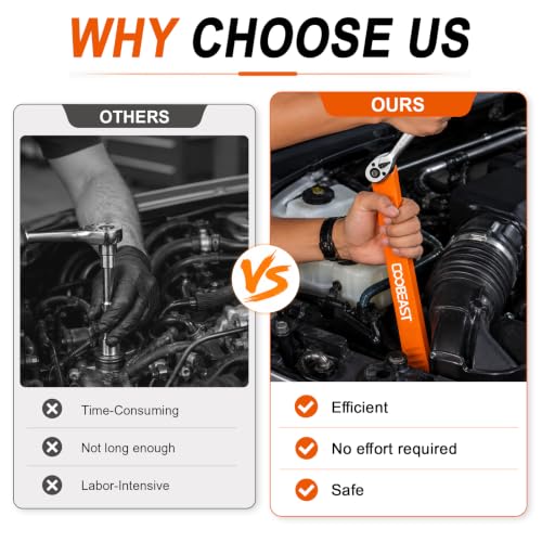 3/8 inch Pro Offset Extension Wrench Impact Wrench Extender Tool Socket Set - color: Orange, size: 16.34inch
