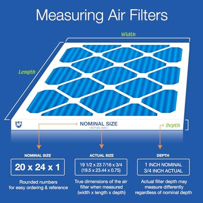 Nordic Pure 20x24x1 Pleated MERV 7 Air Filters 12 Pack - style: MERV 7