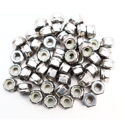 #10-32 Nylon Insert Hex Lock Nuts 50 Pack 304 Stainless Steel Self-Locking Nylon Lock Nuts Plain Finish for Industrial Construction Fasteners - size: #10-32 (50 pcs)