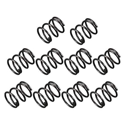 uxcell Compression Spring - 1.2mm Wire Dia, 13mm OD, 15mm Free Length Spring Steel Extension Spring,Black,10Pcs