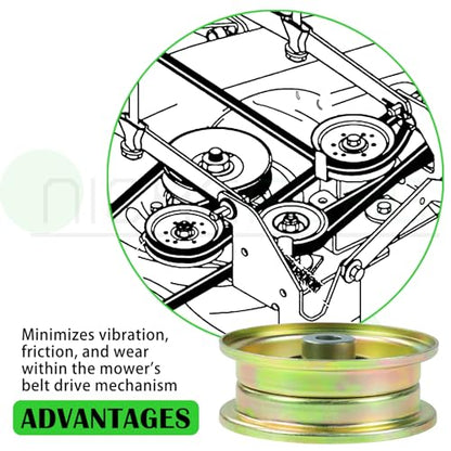 2 Pack 756-04224 Idler Pulley for Cub Cadet LT1050 LT1042 Decks - color: A09 2x756-04224