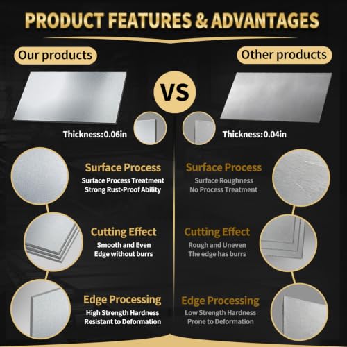 KickFry 16" x 12" Cold Rolled Steel Sheet, Carbon Steel Sheets Metal (C) - size: 16 x 12 inches - 1 Pack