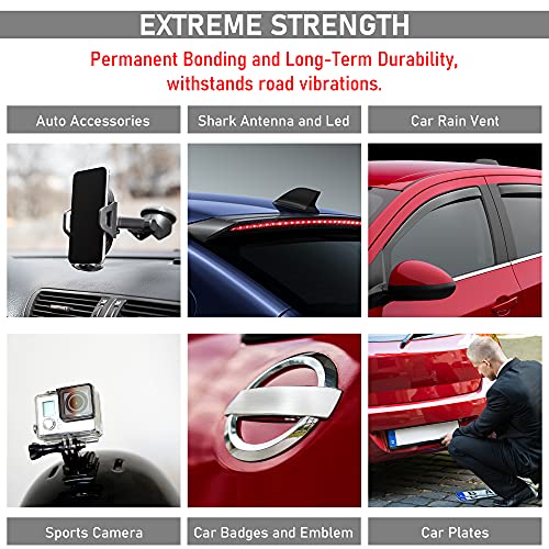 CANOPUS Double Sided Tape, 5952 Heavy Duty Mounting Tape, Strong Bond & Weatherproof Seal Strip for Automotive Mounting, Picture and Photo Frame, Poster, Craft, 1 in x 108 ft, Black, Made in USA - size: 1in x 36yd
