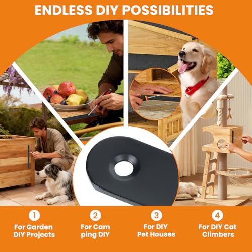 Alise Flat Bracket ,10 Inch Black Mending Plate Flat Brace for Wood Shelves - color: Black, size: 10 Inch