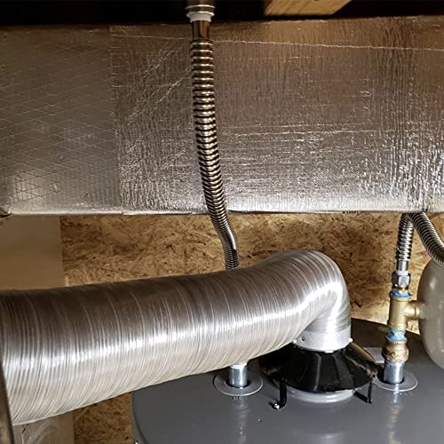Adhesive Backed Heat Shield Aluminum Backed Aluminized Self Adhesive Heat Shield Material 12'' X 24’',Fiberglass Thermal Insulation Material High Temp Protection - color: Silver, size: 12 x 24 Inch