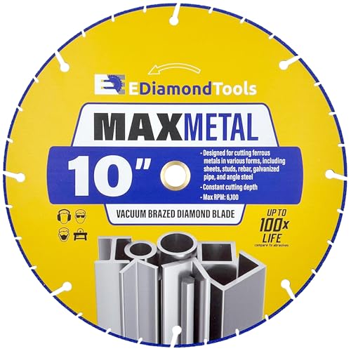 10" Diamond Saw Wheel for Metal Cutting, 1 PC - size: 10"