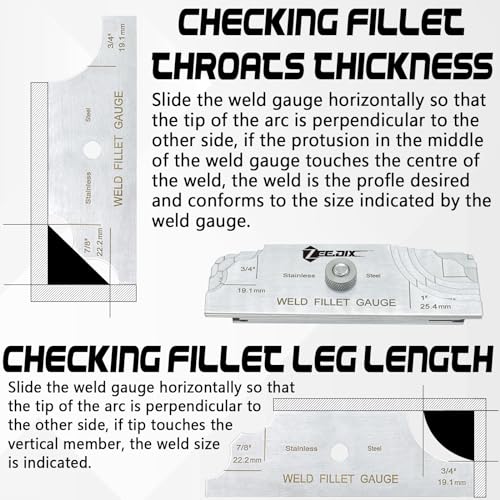 ZeeDix Metal Fillet Weld Gauge Set - style: Weld Fillet Gauges
