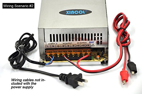 XINCOL AC to DC Converter AC110V/220V to DC12V 60A 720W Switched Mode Switching Power Supply (SMPS) Transformer Driver Adapter for LED Strip Light with Big Built-in Fan