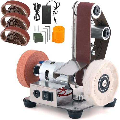 Mini Belt Sander for Knife Making, 3 IN 1 Electric Power Bench Belt Sanders - style: Vertical Belt Sander