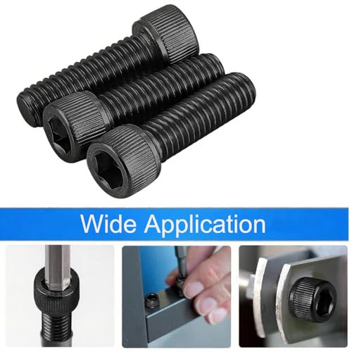 M6-1.0 x 30mm Socket Head Cap Screws Bolts, Grade 12.9 Alloy Steel Black Oxide, M6 30mm Allen Socket Drive, Machine Thread with Hex Spanner,20 PCS (M6X30) - size: M6X30mm