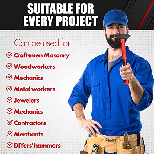 C&T Hammer Set, Fiberglass Handle & Mallet Set, Garage Home Kit - style: 6pc