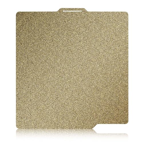 IdeaFormer Double Sided Golden Textured P2S P1S PEI Spring Steel Sheet 257x257mm, Flexible PEI Print Bed for Bambu Lab x2D X1 X1C P1P P1S P2S A1 3D Printer - color: Double Side Textured PEI