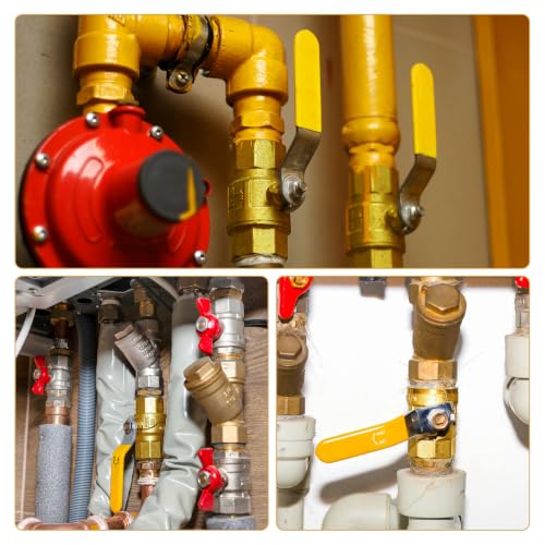 2 Pack 2" Brass Ball Valve, Full Port NPT Female x Female Shut Off Valve, Heavy Duty Brass Control Valve 2inch, 600 WOG for Water, Oil, Gas & Industrial Fluid Transfer - size: 2 Inch