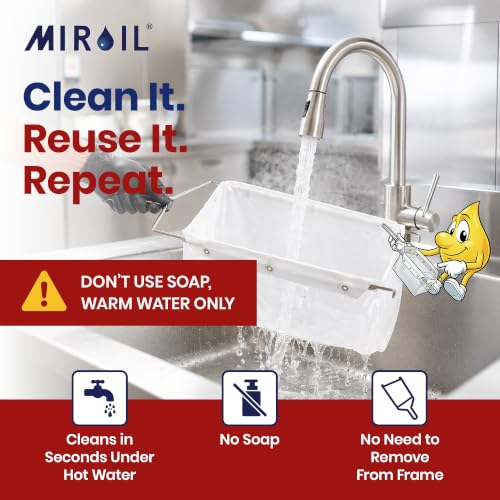 MirOil C88PS Bag and Frame Combo, EZ Flow Fryer Filter Bag Part 02855 - size: Filter Bag - Frame