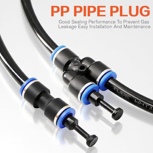 70PCS 1/4" OD Push to Connect Air Hose Pneumatic Fittings Assortment Kit - size: 70PCS