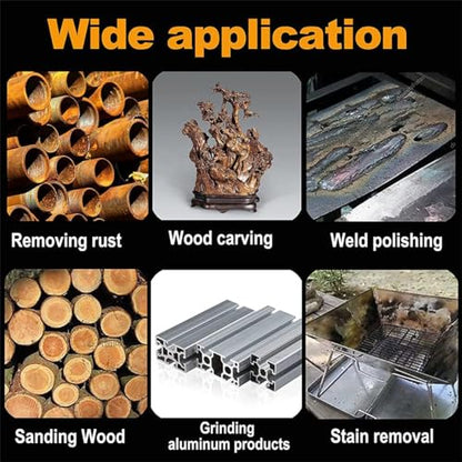 Wheel Brush 100 Pcs Wire Polishing Set for Rotary Tools - style: 100PCS T-Type
