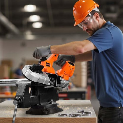 VEVOR 20V Portable Band Saw, 2.56-Inch Deep Cut, 360W Cordless Compact Bandsaw with Brushless Motor, Adjustable Speed, for Cutting Metal, Wood, Compatible with Makita Batteries (Bare Tool Only) - style: 2.56inch Bare Tool only
