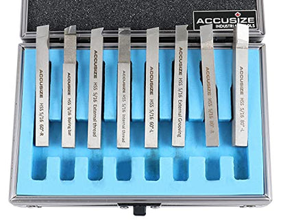 Accusize Industrial Tools HSS Tool Bit Pre-Ground, 5/16 in, 2662-2002 - size: 5/16 in