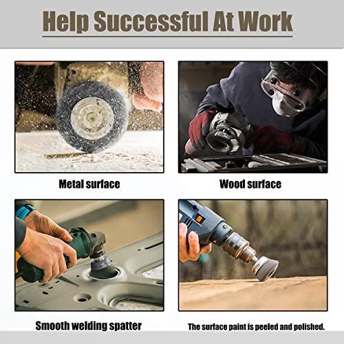 6 Pack Wire Wheel Brush for Drill - 1/4 Inch Hex Shank, Coarse Carbon Steel Crimped Wire Wheel for Cleaning Rust - style: 6 Pcs wire wheel