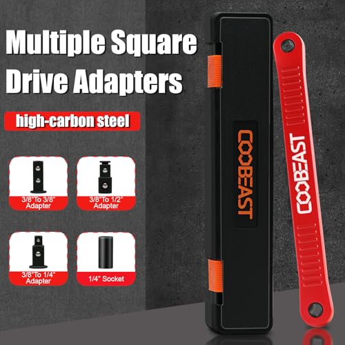 3/8" Offset Extension Wrench Impact Ready Socket Wrench Extender Tool（Red） - color: Red, size: 13.4 inch