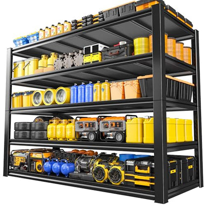 REIBII 48.2" W Garage Shelving, 3000LBS Heavy Duty Shelf for Basement Shed - size: 72.2"H x 24.2"D x 48.2"W