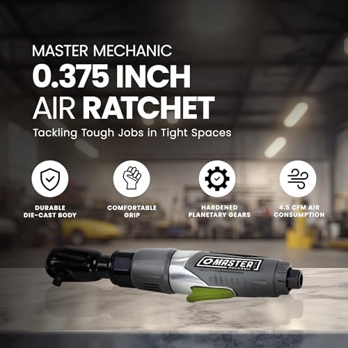 INTRADIN (SHANGHAI) IMPORT & EXPORT Master Mechanic 1202s1111 Air Ratchet with Aluminum Housing, 3/8"