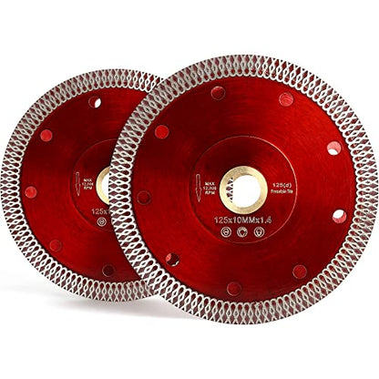 YIJING 2Pcs/Lot 5” Super Thin Diamond Saw Blade Porcelain Tile Blade for Cutting Stone Ceramic Tile (5”-2pc) - size: 5”-2pc