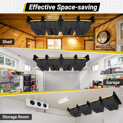 Overhead Garage Storage Rack for Totes (5-Pack for 4 Bins) - size: for 4 Bins
