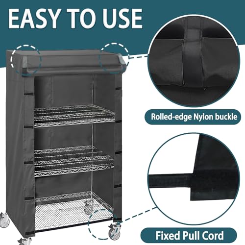 Waterproof Shelving Cover, Fits 36"x24"x72" Storage Rack - color: Black, size: 36"W x 24"D x 72"H