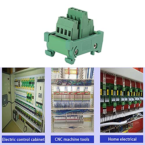 2 in 4 Out 25A DIN Rail Terminal Blocks Distribution Breakout - style: 2 IN 4 OUT