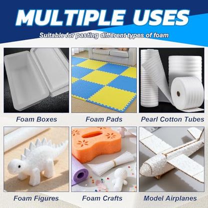 JAOJAO Foam Glue with Brush Foam Safe CA Glue for RC Planes Repair Assembly