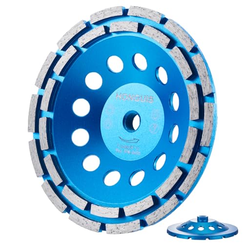 7 inch Concrete Grinding Wheel,5/8"-11 Threaded Arbor Diamond Cup Wheel Double Row for Granite Marble Masonry Stone with Concrete Grinder - style: 7 Inch