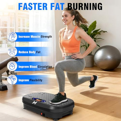 AXV Vibration Plate Exercise Machine Fitness Platform Body Vibrating Board - color: BASIC.BLUE