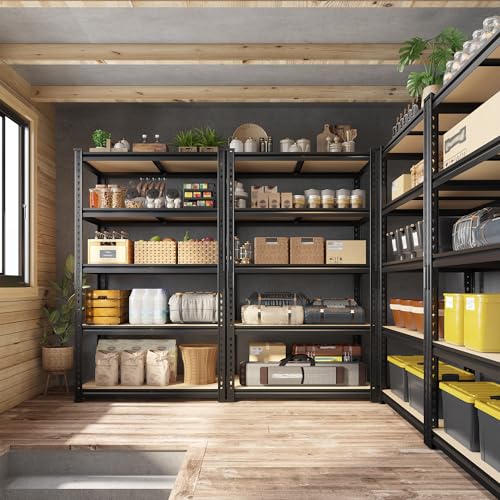 DurayLoly 2 Pack Storage Shelves Adjustable and Wobble-Free Rack for Garage