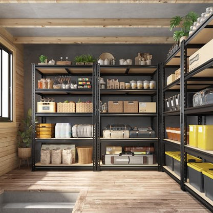 DurayLoly 2 Pack Storage Shelves Adjustable and Wobble-Free Rack for Garage