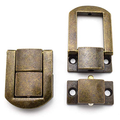 SDTC Tech 4-Pack Zinc Alloy Spring Toggle Latch Antique Bronze Rectangle