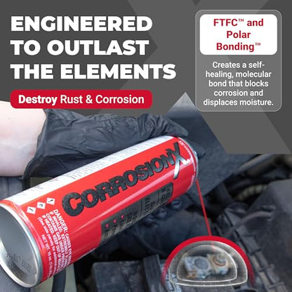 CorrosionX Rust Inhibitor, Industrial-Strength Dielectric Corrosion Prevention, Lubricant & Penetrant for Marine, Automotive, Electronics & RV Use, Protects Bolts, Cables, Engines, 16oz Trigger Spray - size: 16oz Trigger Spray