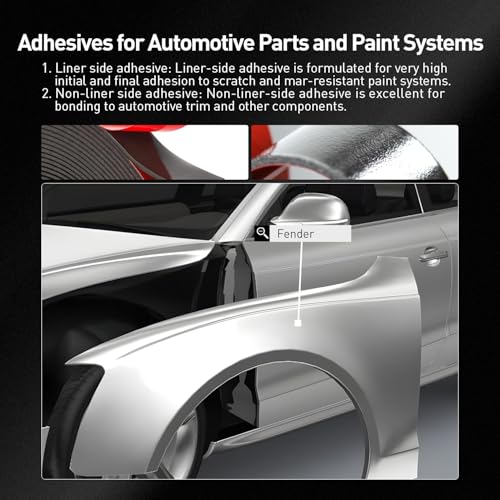 3M Automotive Acrylic Plus Tape, 0.24" x 18Ft, PT1100, Dark Gray - size: 0.24" x 18Ft
