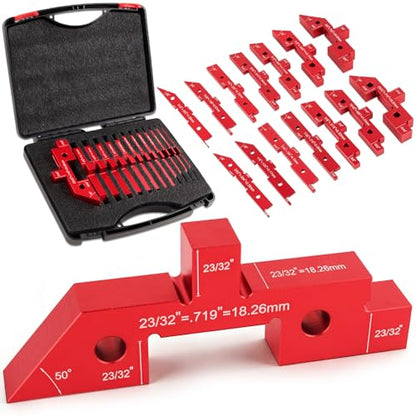 AJulyBee 14 PCS Woodworking Setup Blocks with Storage Case