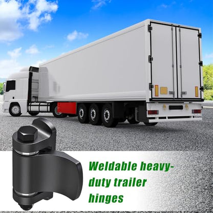 Insaga Weld on Hinges, 6mm Carbon Steel Black Oxide Weldable Gate Hinges Heavy Duty with Bearing Bushings & Anti-Loose Nuts for Farm Gates, Fence Gates, Driveway Gates, Swing Gates (3.7x2.8'', 2Pack) - color: Welded hinge with leaf